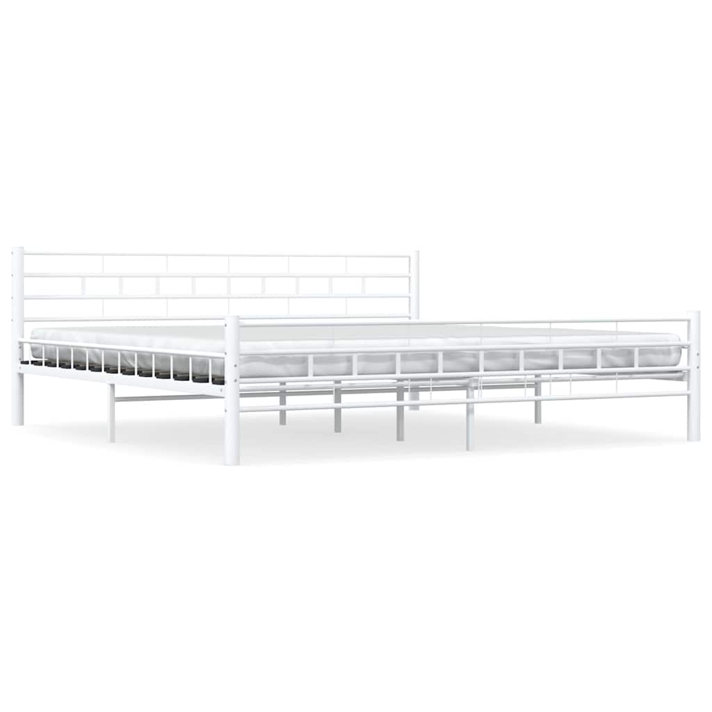 Vidaxl bedframe metaal wit 200x200 cm