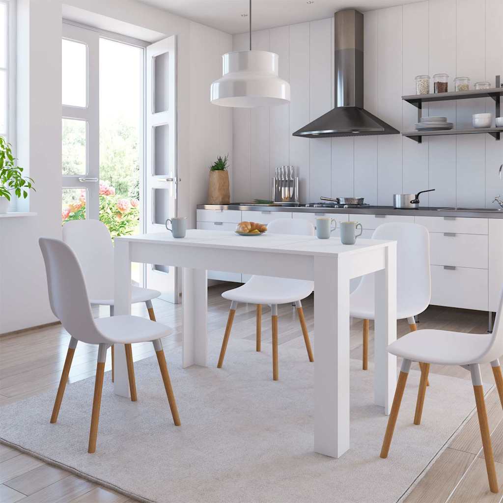 Vidaxl eettafel 120x60x76 cm bewerkt hout wit