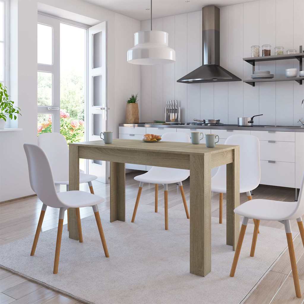 Vidaxl eettafel 120x60x76 cm bewerkt hout sonoma eikenkleurig