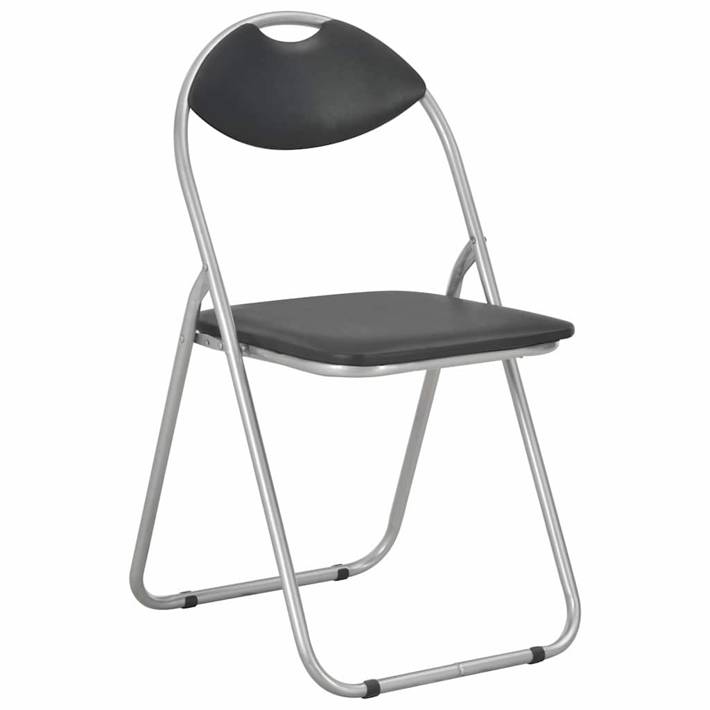 Vidaxl eetkamerstoelen inklapbaar 6 st kunstleer zwart