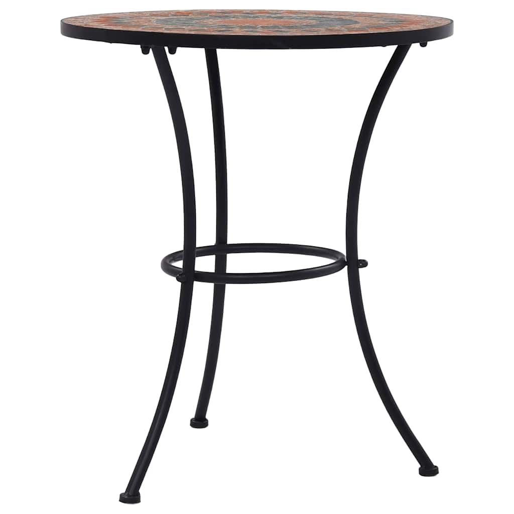 Vidaxl bistrotafel mozaïek 60 cm keramiek oranje en grijs