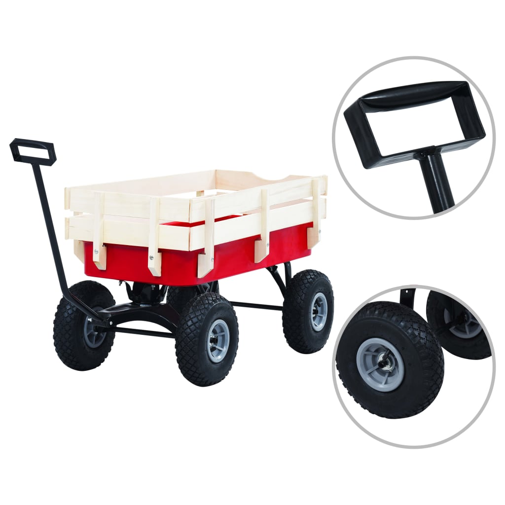Vidaxl tuinwagen 150 kg rood
