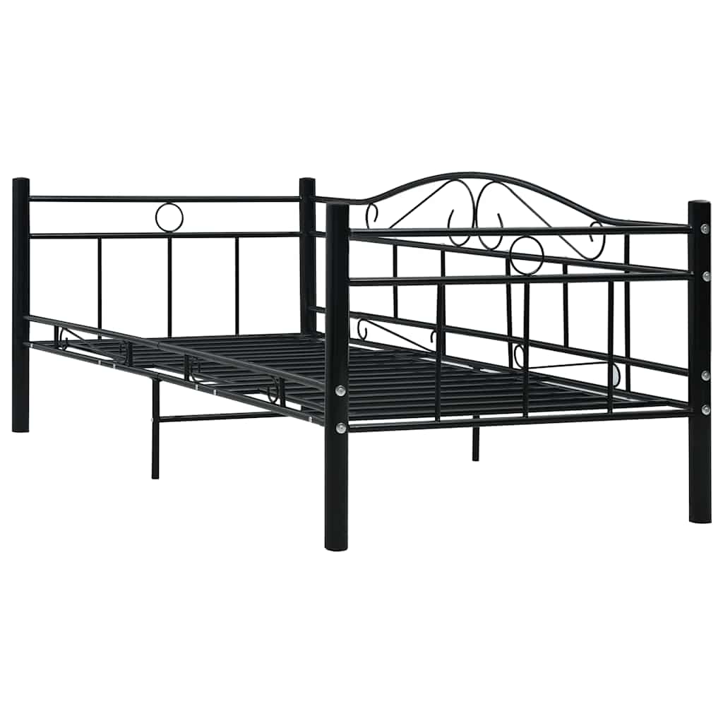 Vidaxl bedbank metaal zwart 90x200 cm