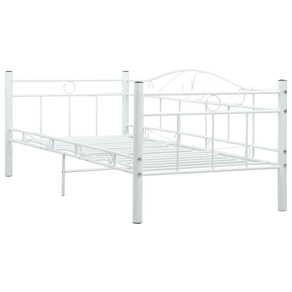 Vidaxl bedbank metaal wit 90x200 cm