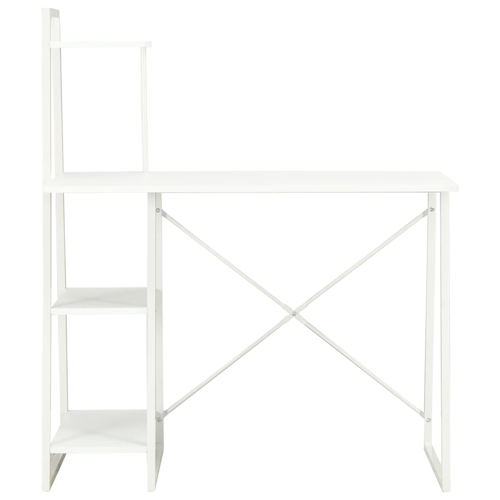 Vidaxl bureau met schappen 102x50x117 cm wit