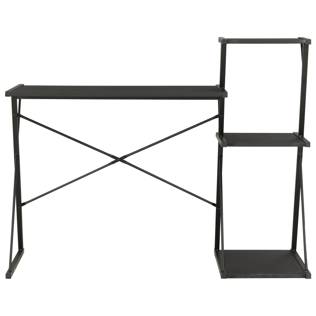 Vidaxl bureau met schap 116x50x93 cm zwart