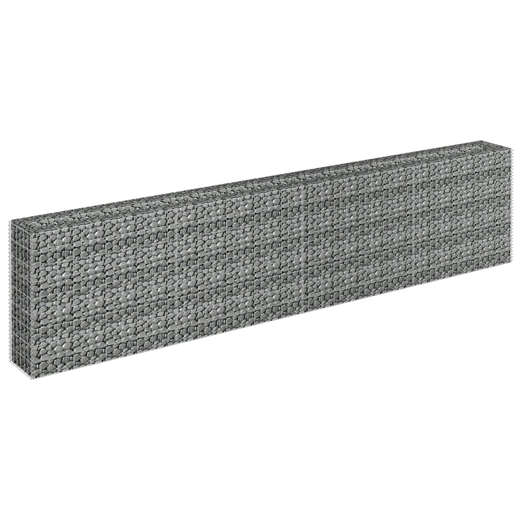 Vidaxl Gabion -Pflanzer erhöhte 360 x 30 x 90 cm verzinkte Stahl