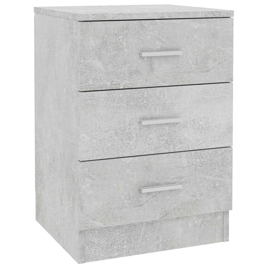 Vidaxl nachtkastje 38x35x56 cm bewerkt hout betongrijs