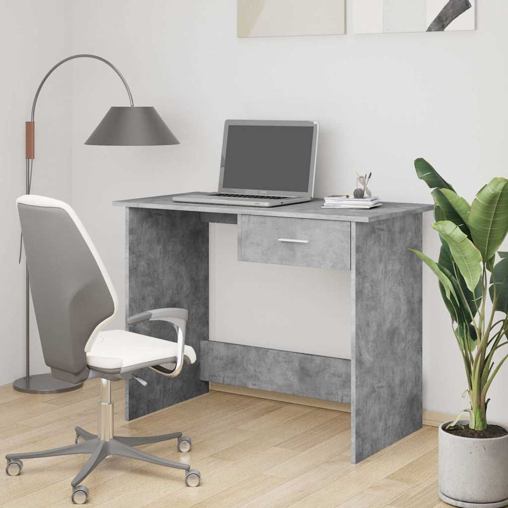 Vidaxl bureau 100x50x76 cm bewerkt hout betongrijs