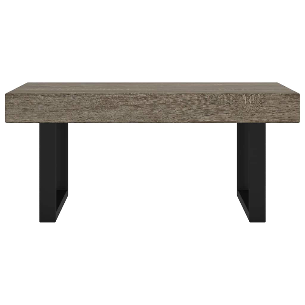 Vidaxl salontafel 90x45x40 cm mdf en ijzer grijs en zwart