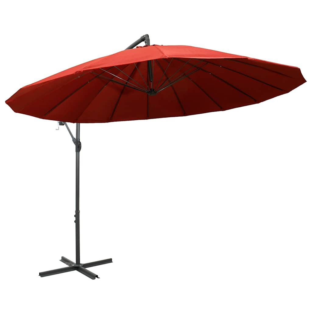 Vidaxl zweefparasol met aluminium paal 3 m terracotta
