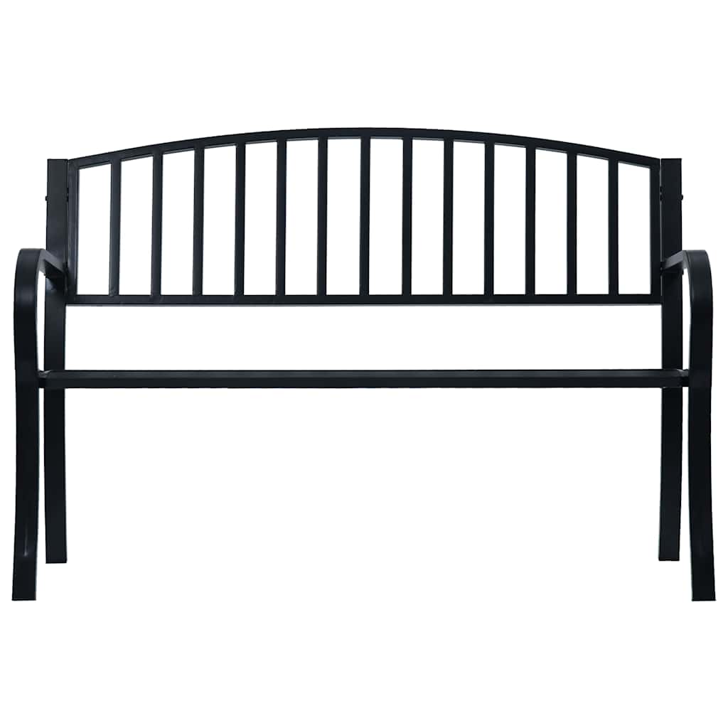 Vidaxl tuinbank 125 cm staal zwart