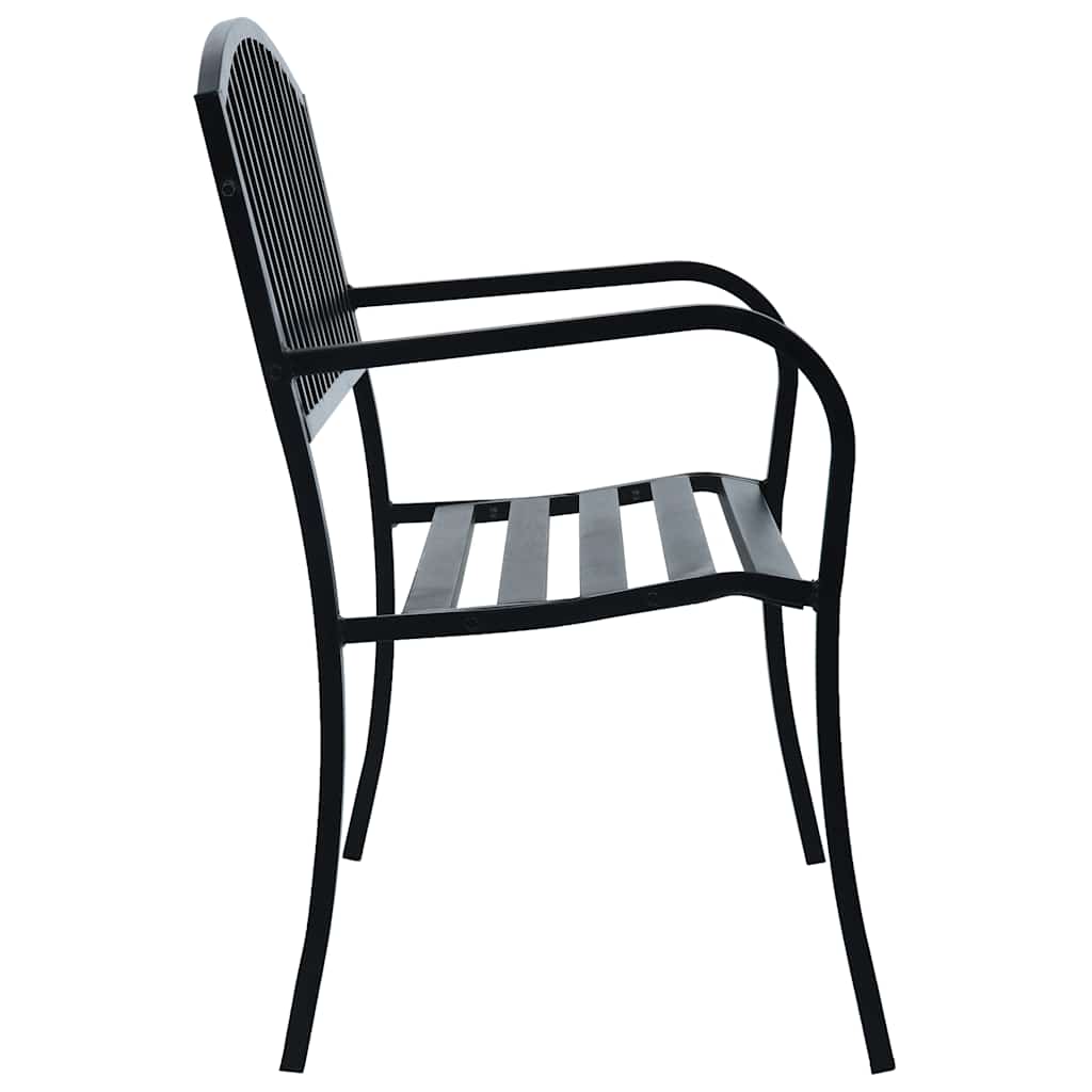 Vidaxl tuinbank 125 cm staal zwart