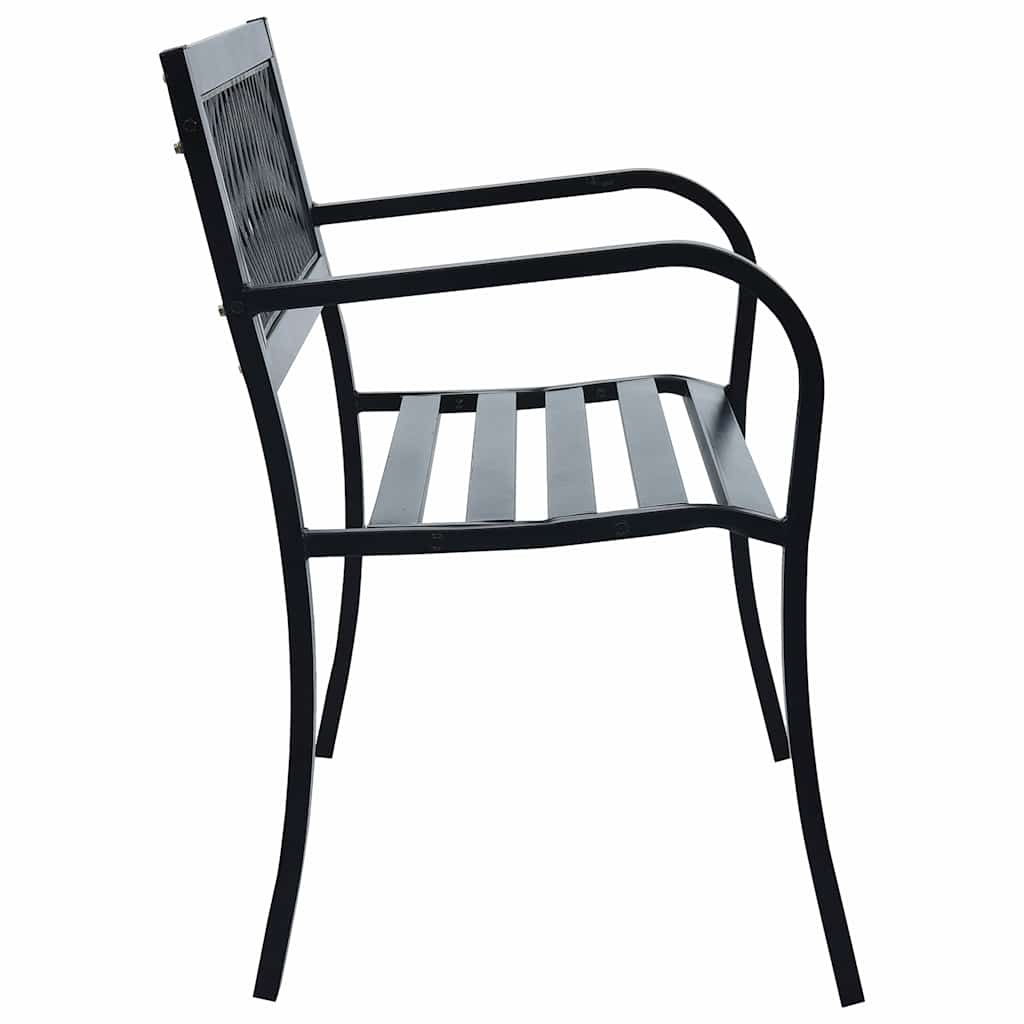 Vidaxl tuinbank 125 cm staal zwart