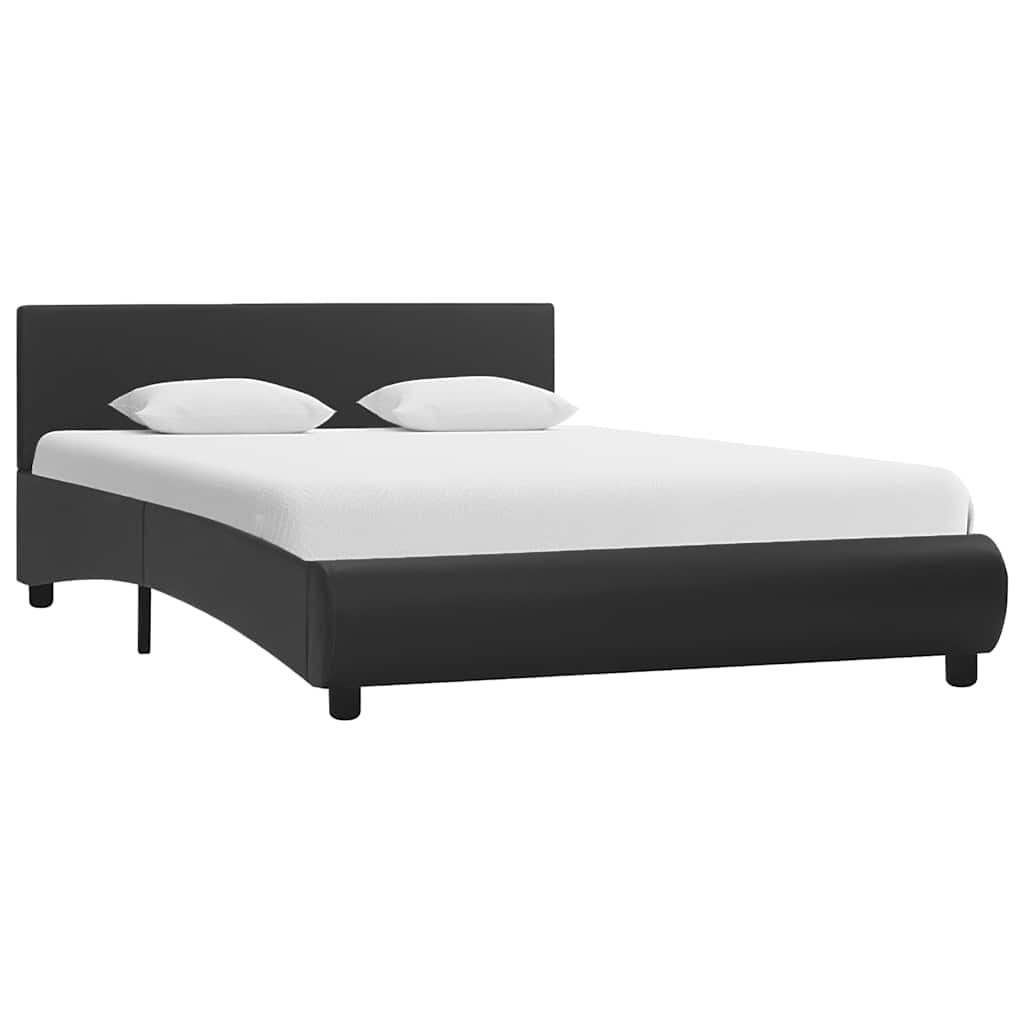 Vidaxl bedframe met led kunstleer zwart 120x200 cm