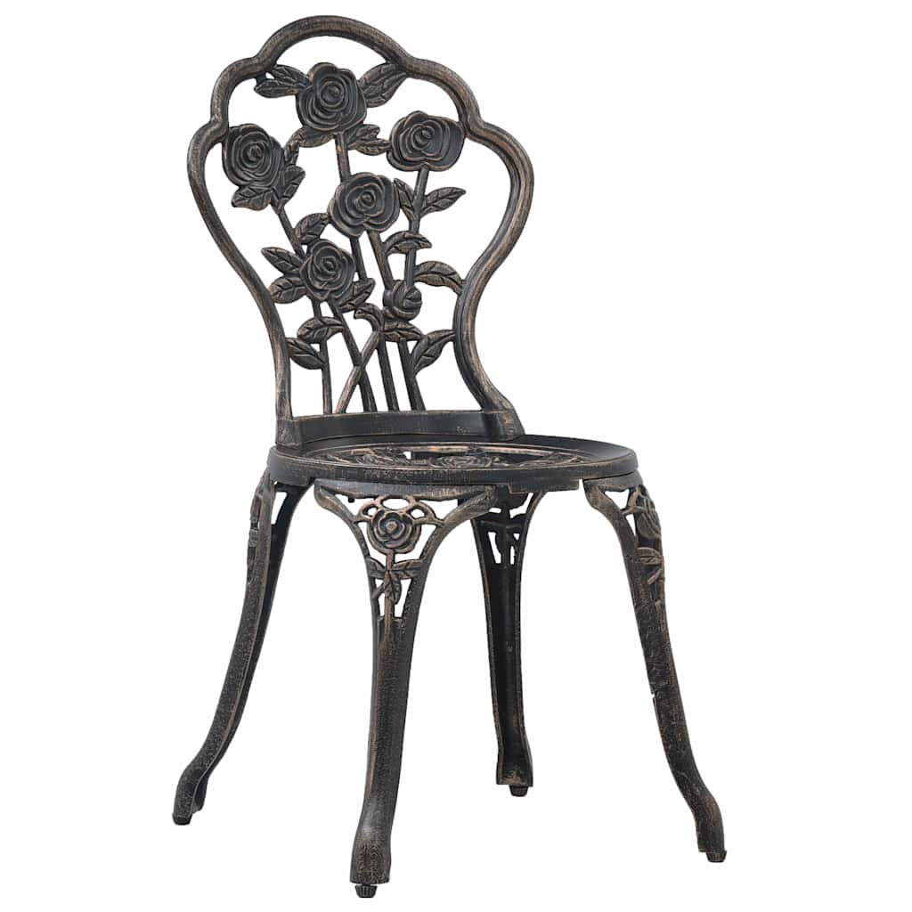 Vidaxl bistrostoelen 2 st gietaluminium bronskleurig