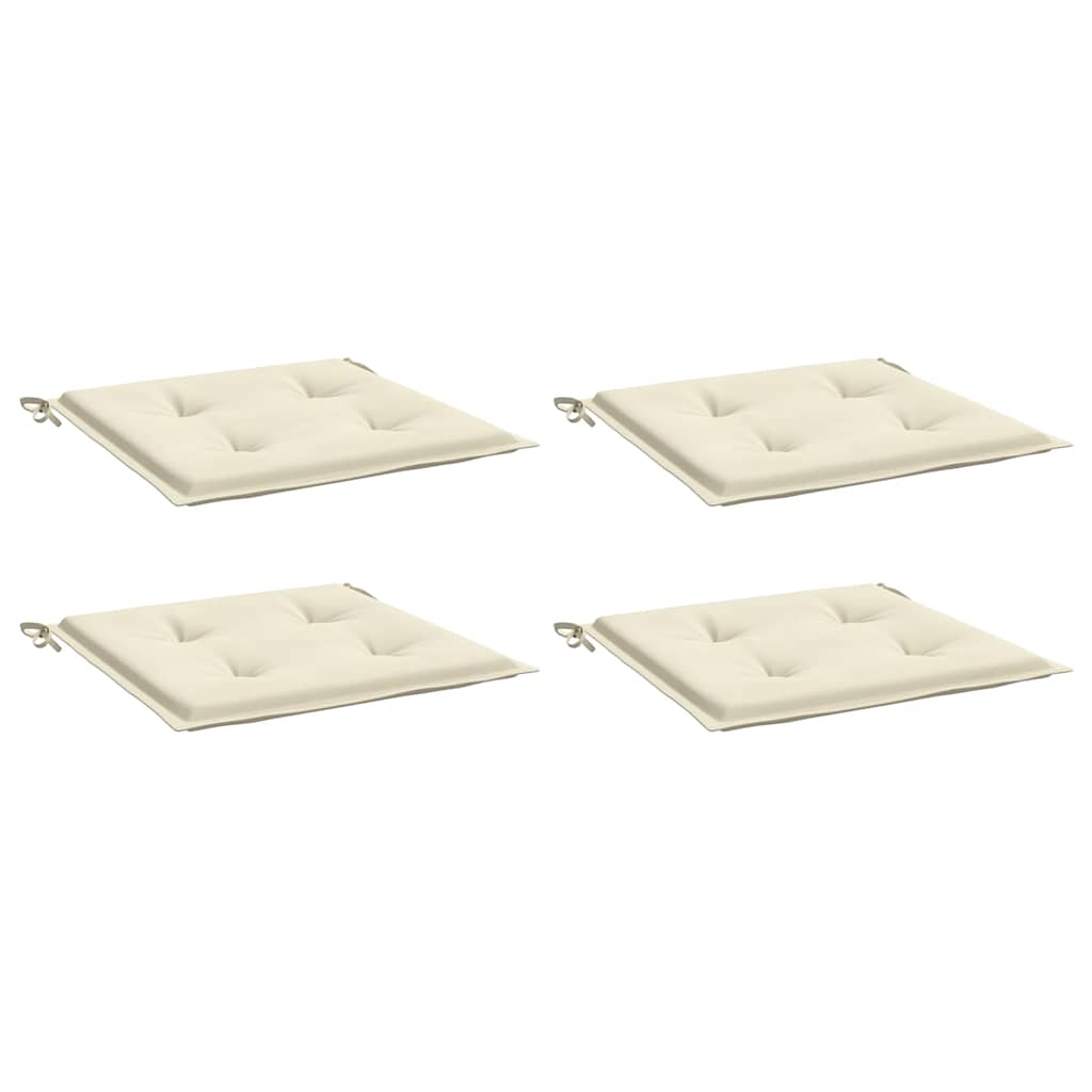 Vidaxl Gartenstuhlkissen 4 Stcs 40x40x4 cm Oxford Stoff Crème -Colored