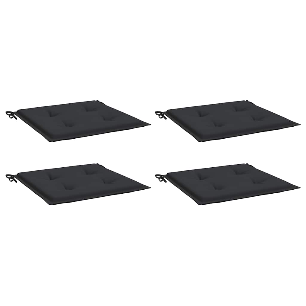 Vidaxl Gartenstuhl Kissen 4 Stcs 40x40x4 cm Oxford Stoff schwarz