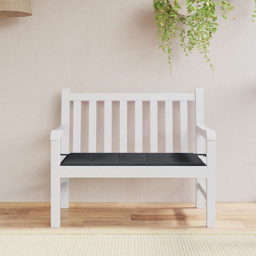 Vidaxl Garden Bench Kissen 120x50x4 cm Oxford Stoff schwarz