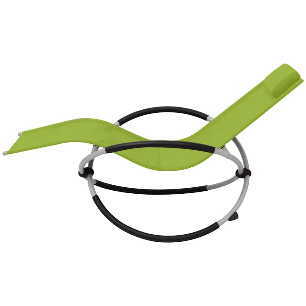 Vidaxl tuinligbed geometrisch staal groen