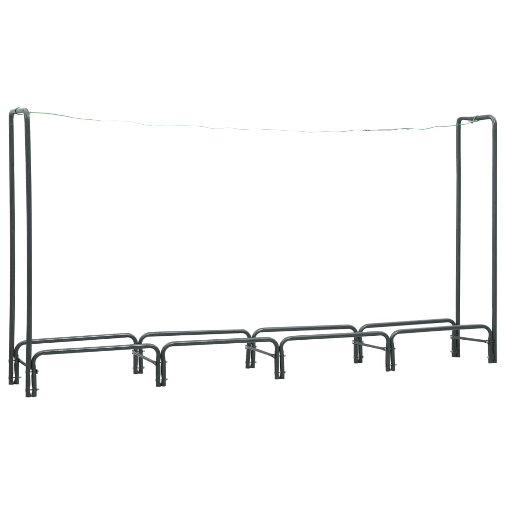Vidaxx Kaminholzregal 240x35x120 cm Stahl Anthrazit