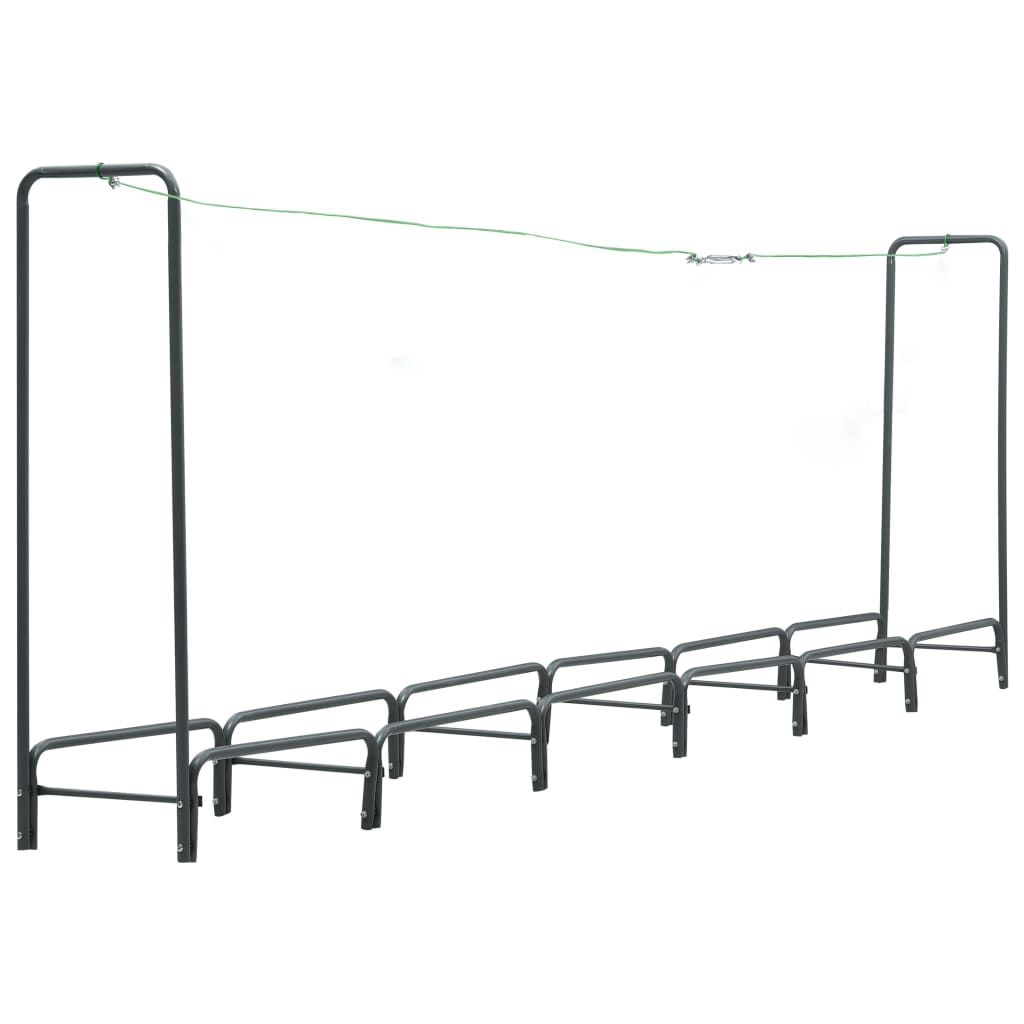 VidaXL Kaminholzregal 360x35x120 cm Stahl Anthrazit