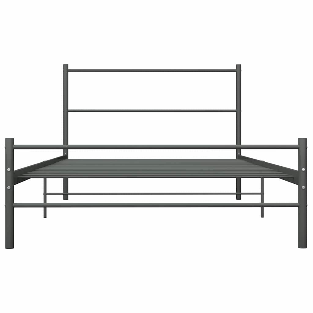 Vidaxl bedframe metaal grijs 90x200 cm