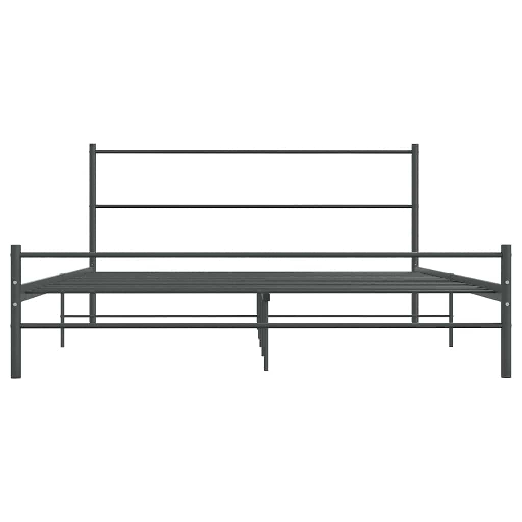 Vidaxl bedframe zonder matras metaal grijs 140x200 cm
