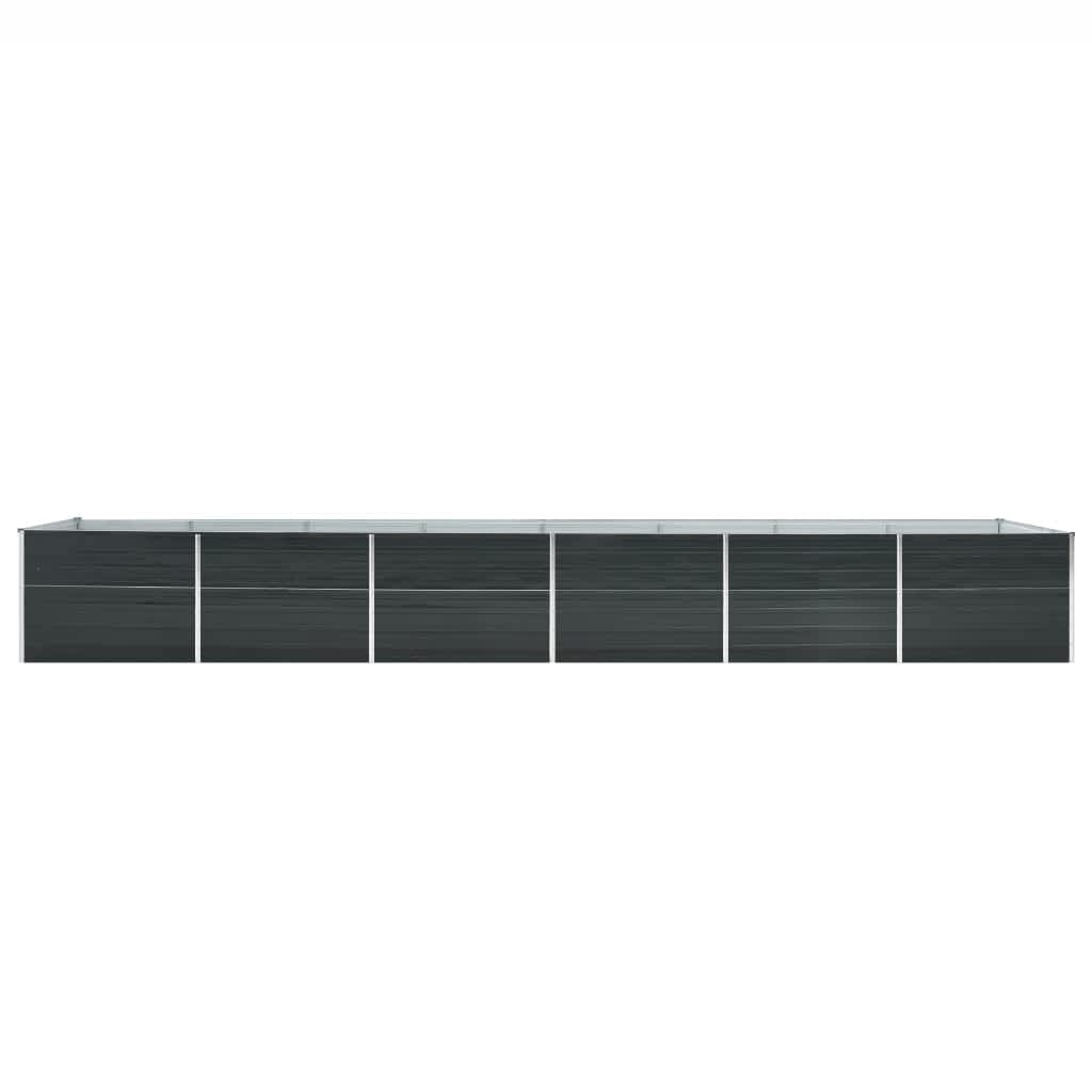 VidaXL Pflanzgefäß erhöht 600x80x77 cm verzinkter Stahl Anthrazit