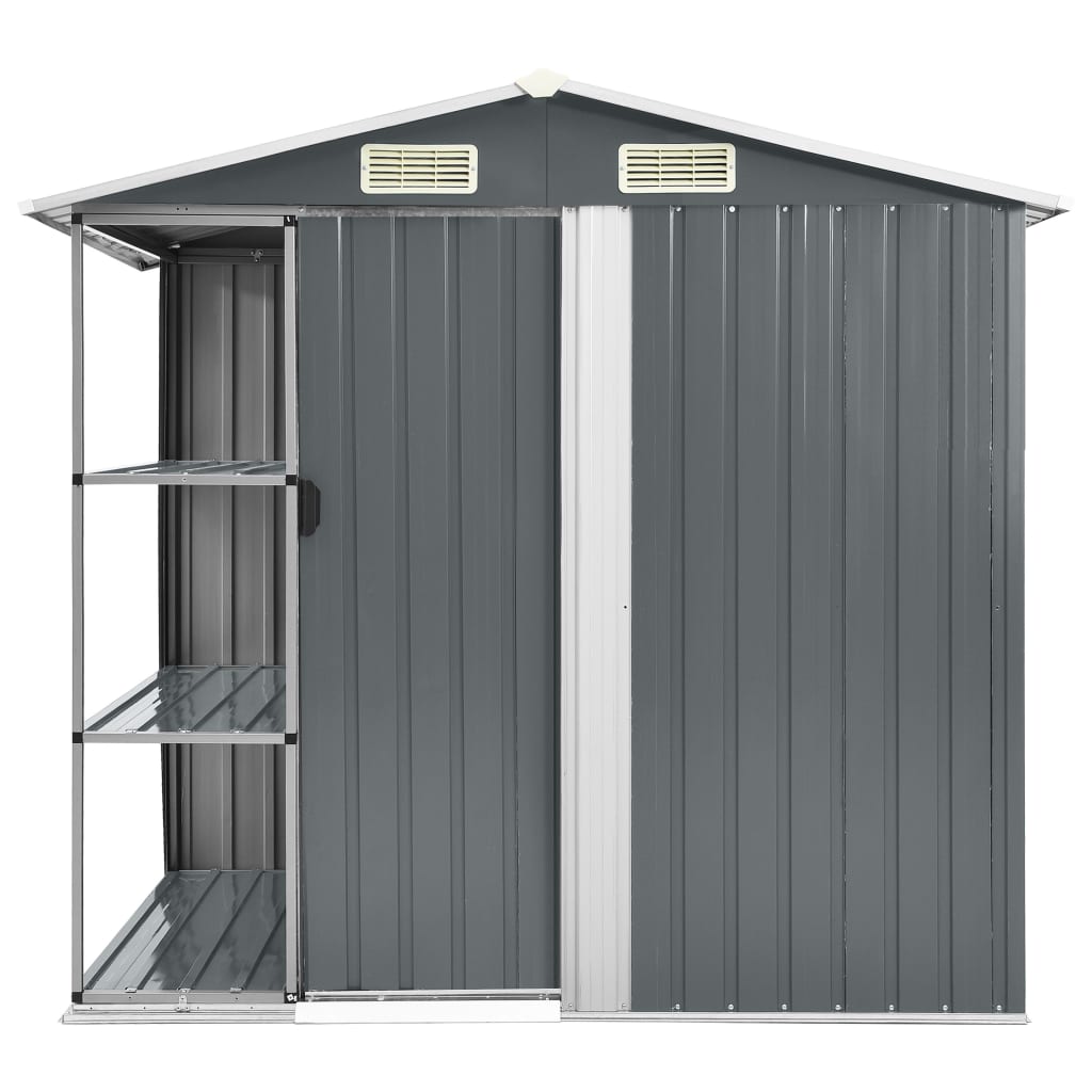 VidaXL Gartenhaus mit Gestell 205x130x183 cm eisengrau