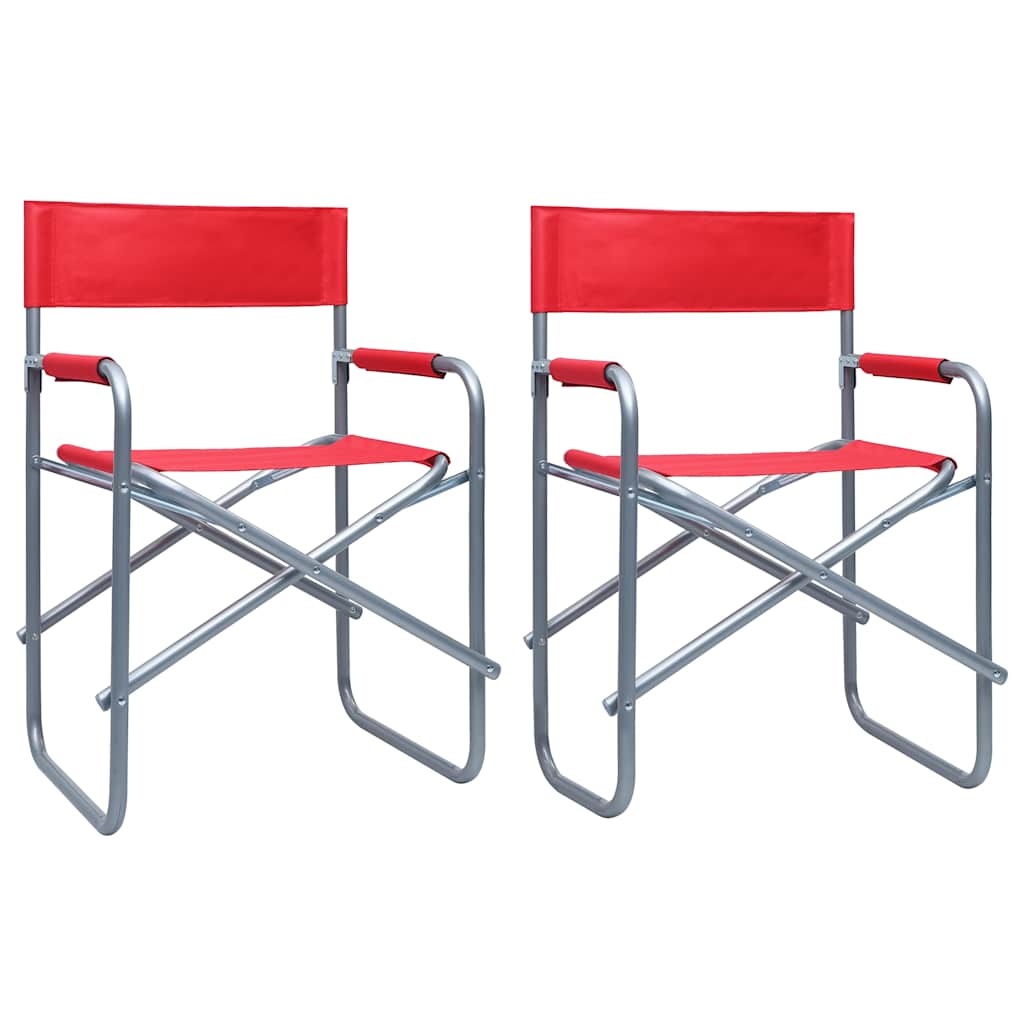 Vidaxl regisseursstoelen 2 st staal rood