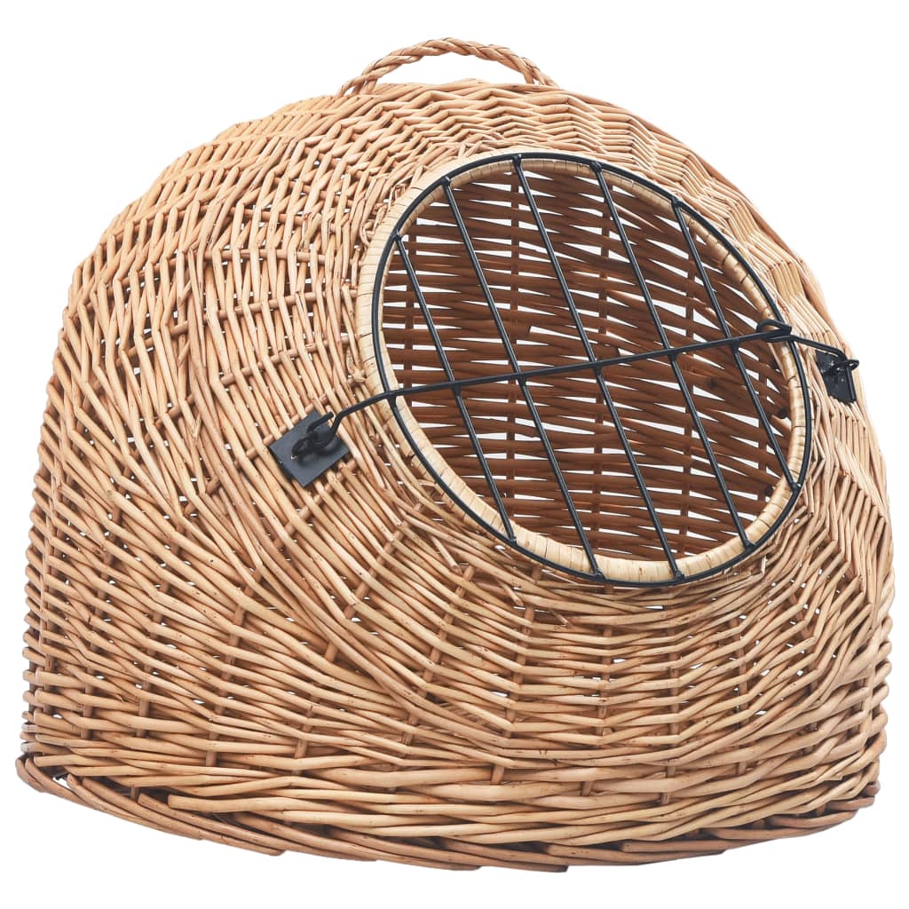VIDAXL -Katzenträger 50x42x40 cm Natural Willow Wood