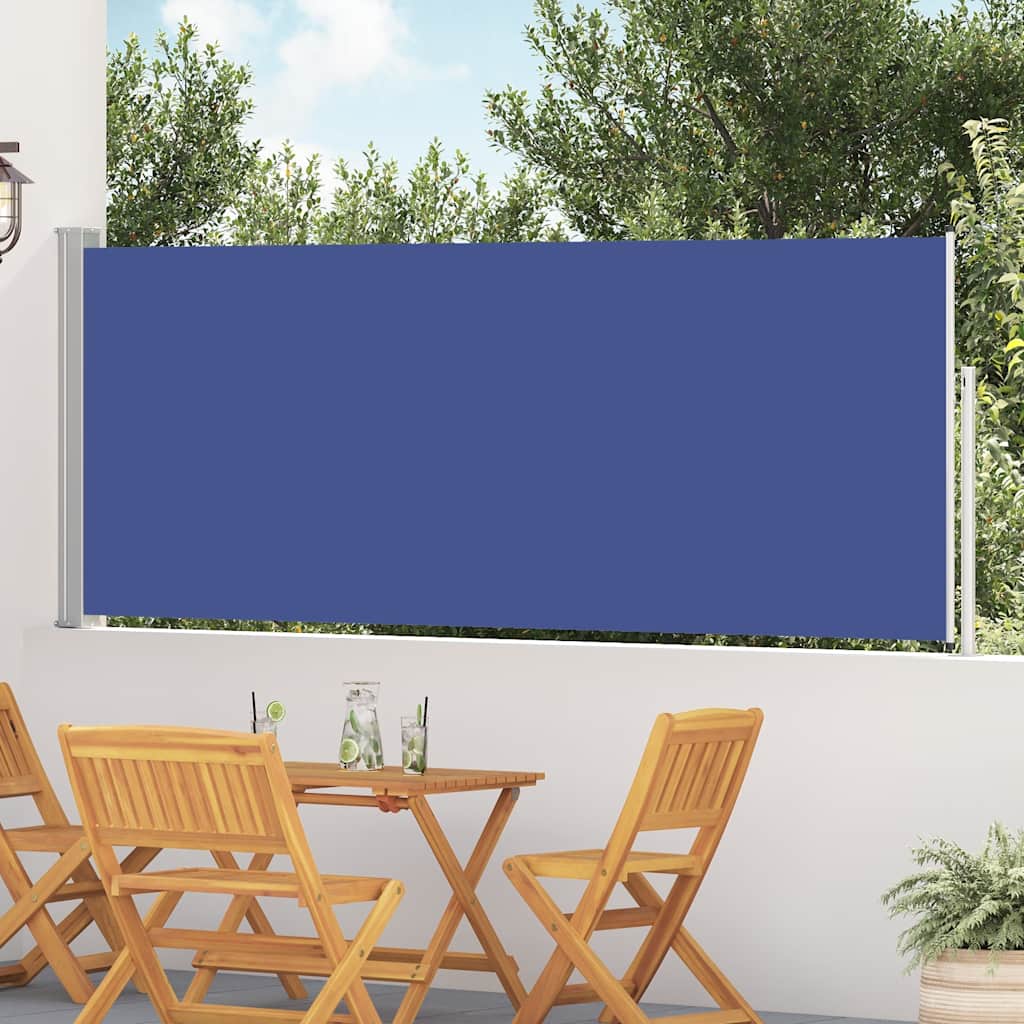 Vidaxx ausziehbarer Gartenschirm 120x500 cm blau