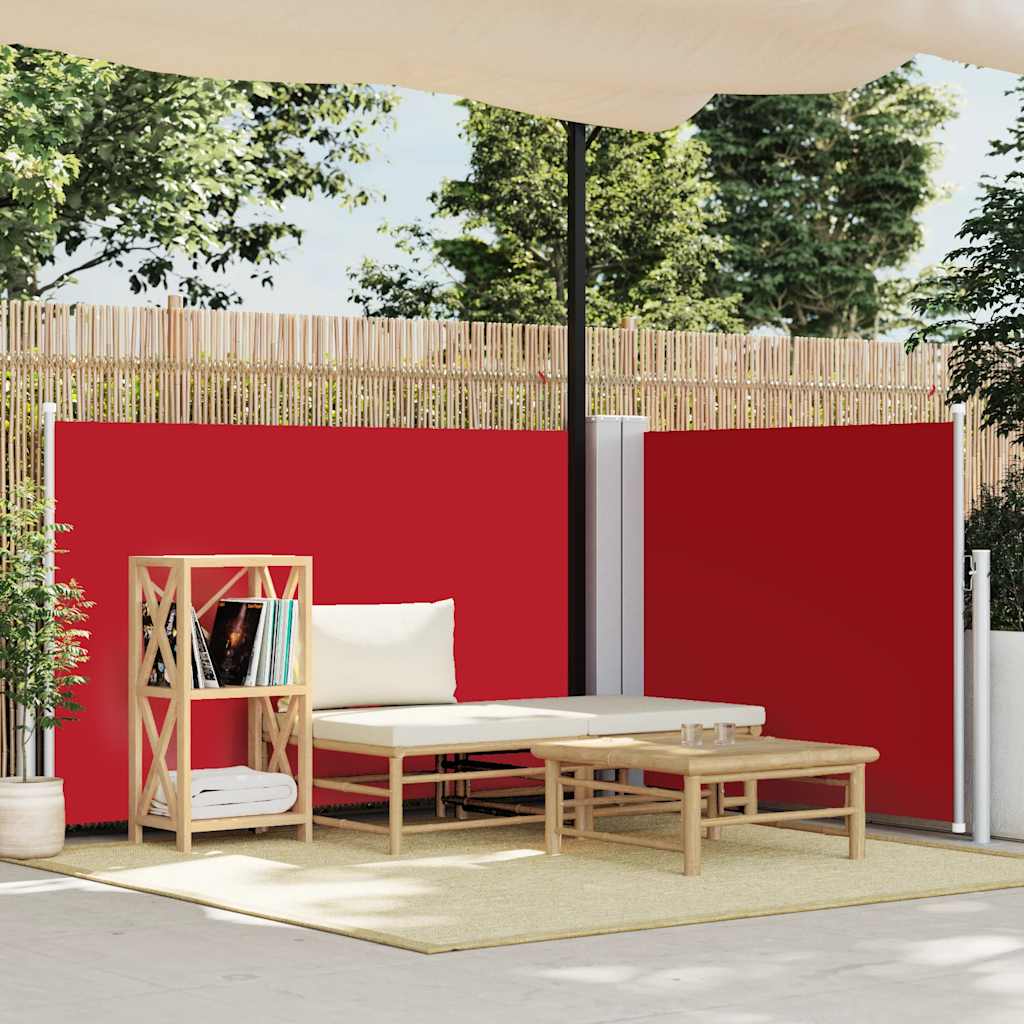 Vidaxl Windschutzscheibe ausziehbar 120 x 600 cm rot