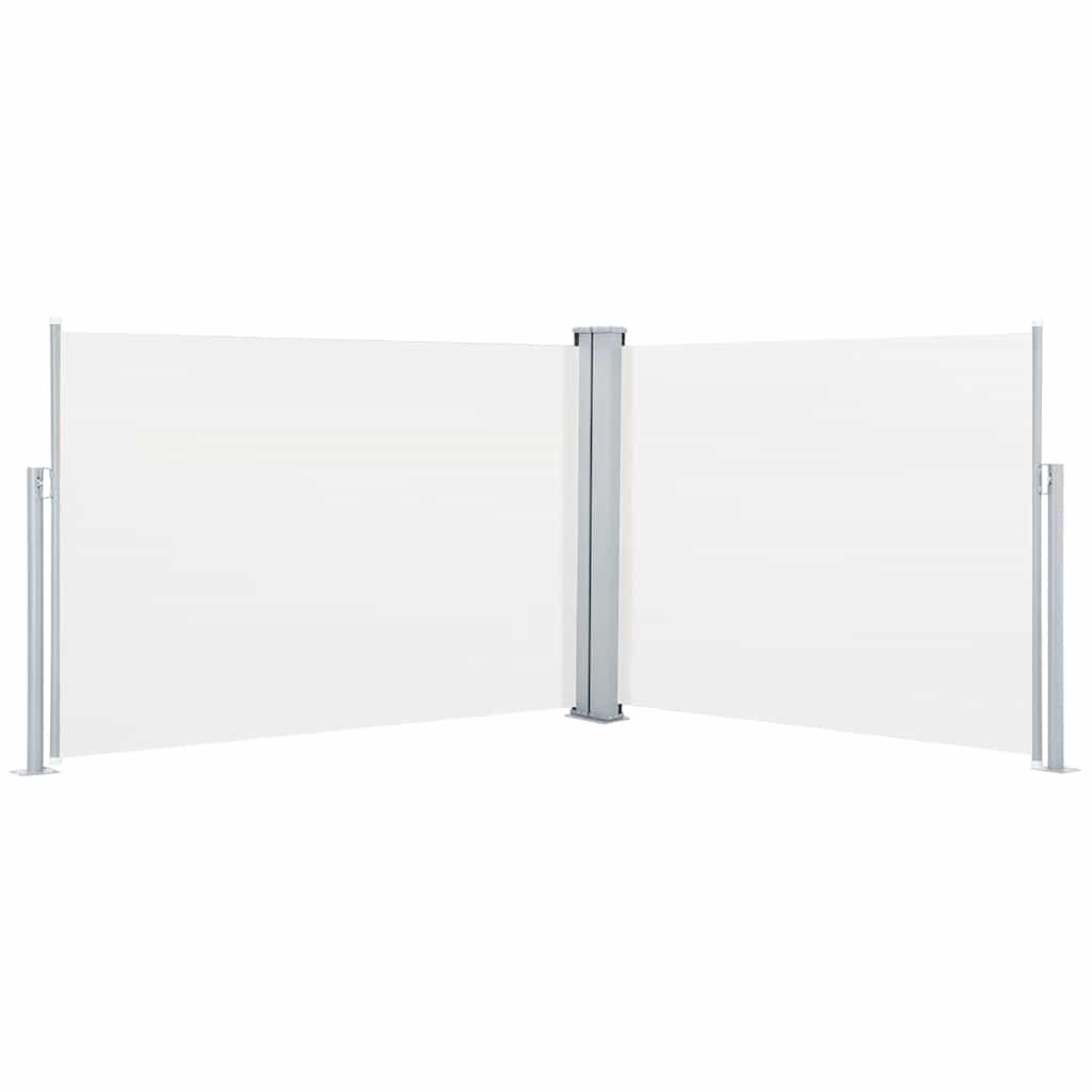 Vidaxx ausziehbarer Windschutz 120x1000 cm creme