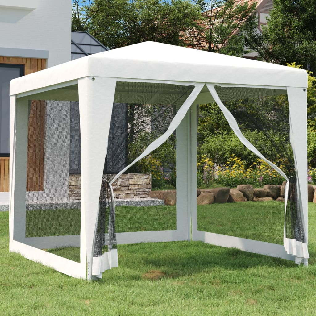 Vidaxx Partyzelt mit 4 Mesh-Seitenwänden 2,5x2,5 m weiß