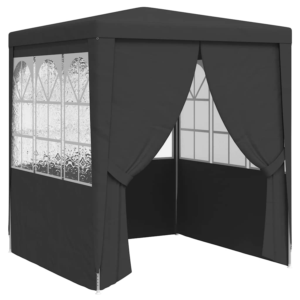 Vidaxl -Partyzelt mit Seitenwänden Professional 90 g m² 2x2 m Anthrazit
