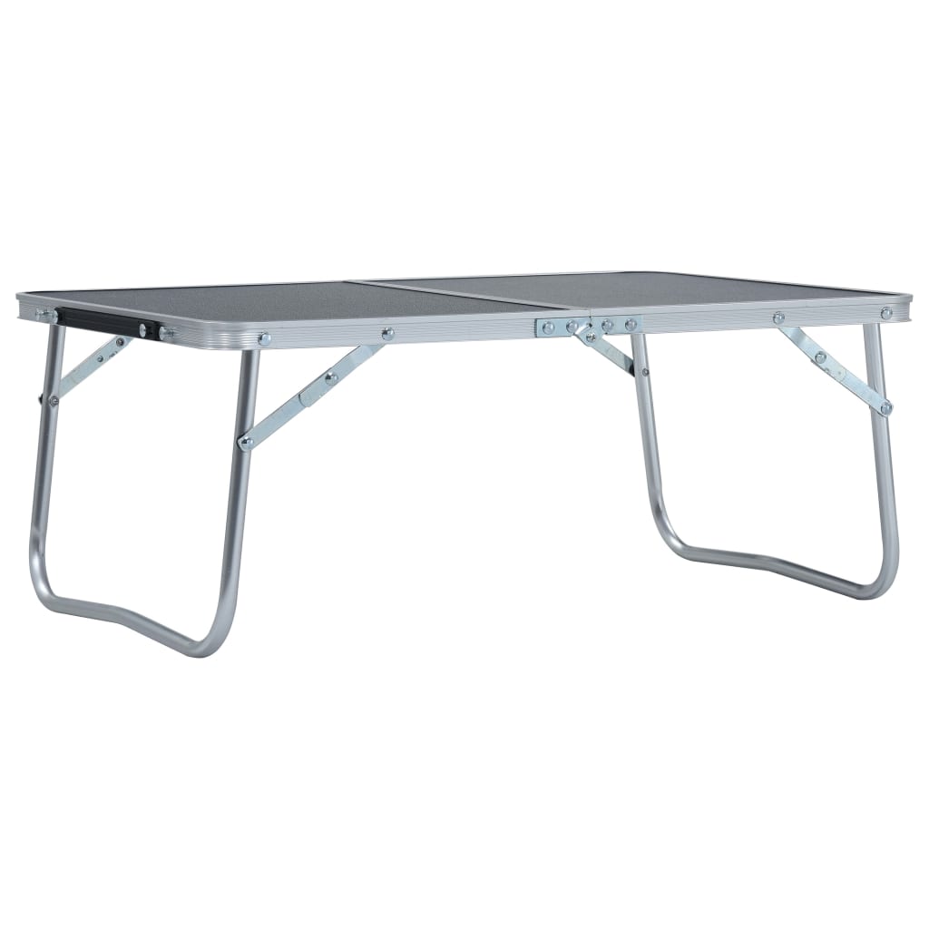 Vidaxl Camping Tabelle zusammenklappbar 60 x 40 cm Aluminiumgrau