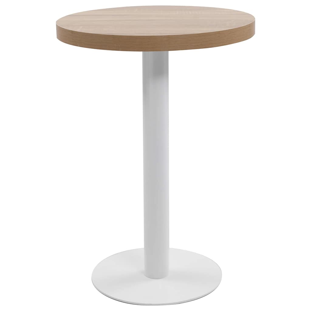 Vidaxl bistrotafel 60 cm mdf lichtbruin