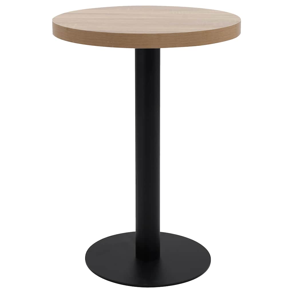 Vidaxl bistrotafel 60 cm mdf lichtbruin