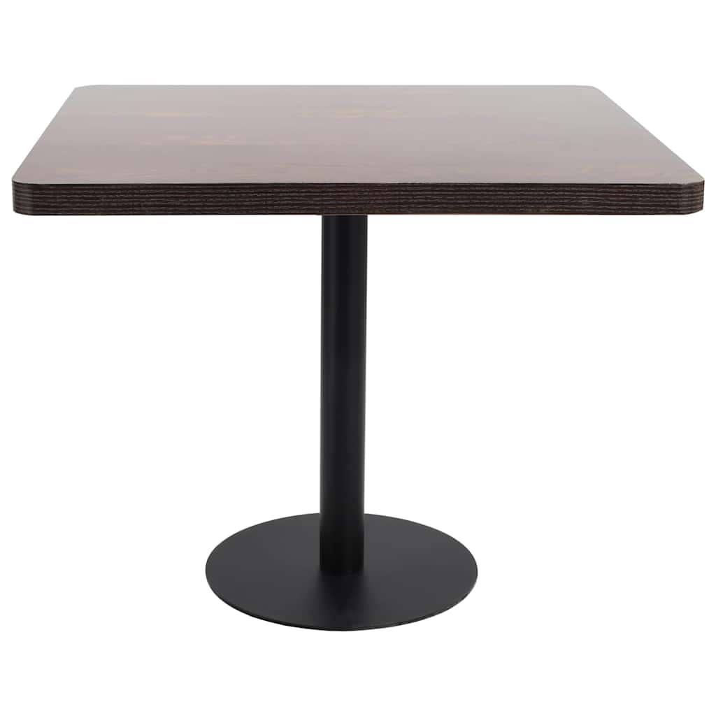 Vidaxl bistrotafel 80x80 cm mdf donkerbruin