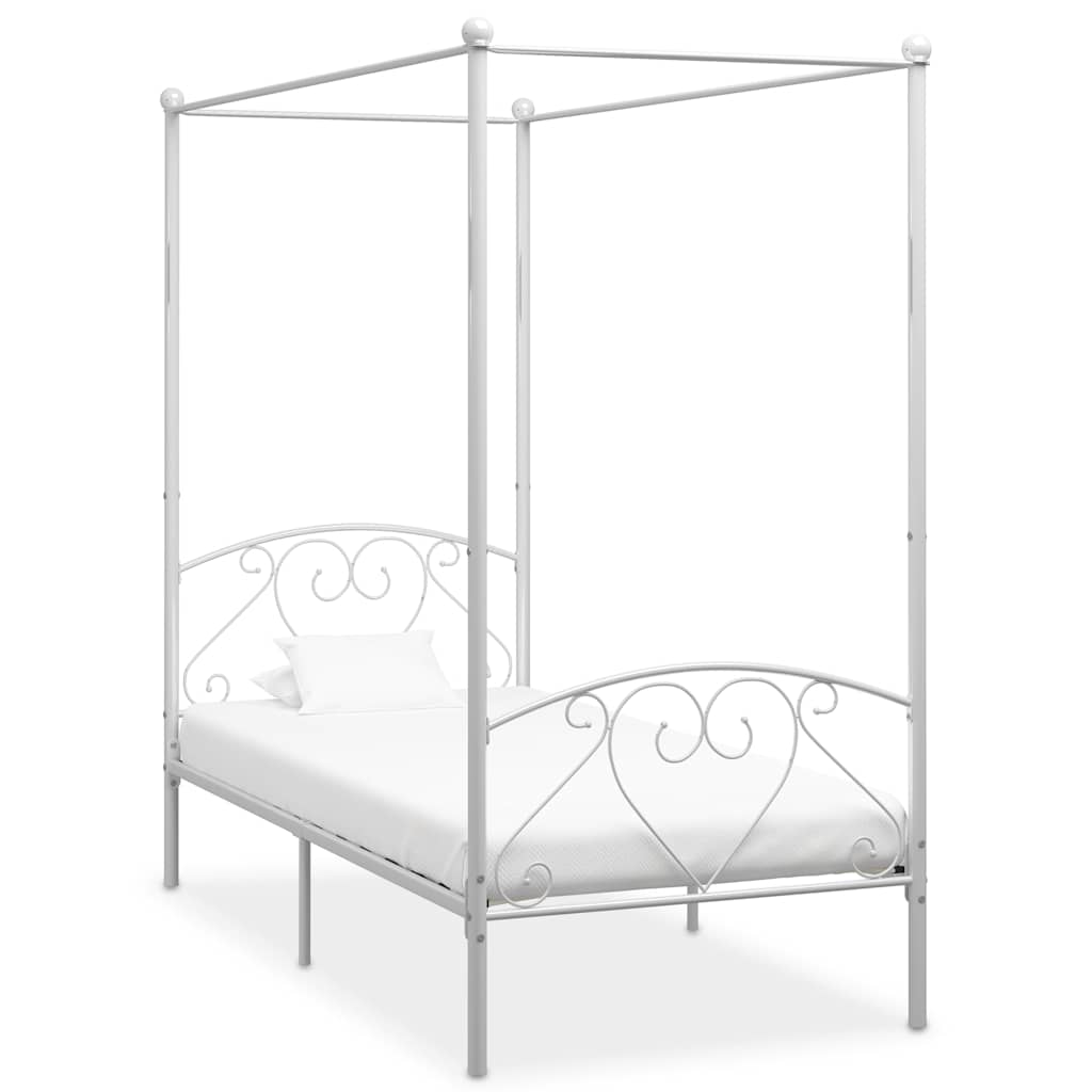 Vidaxl hemelbedframe metaal wit 90x200 cm