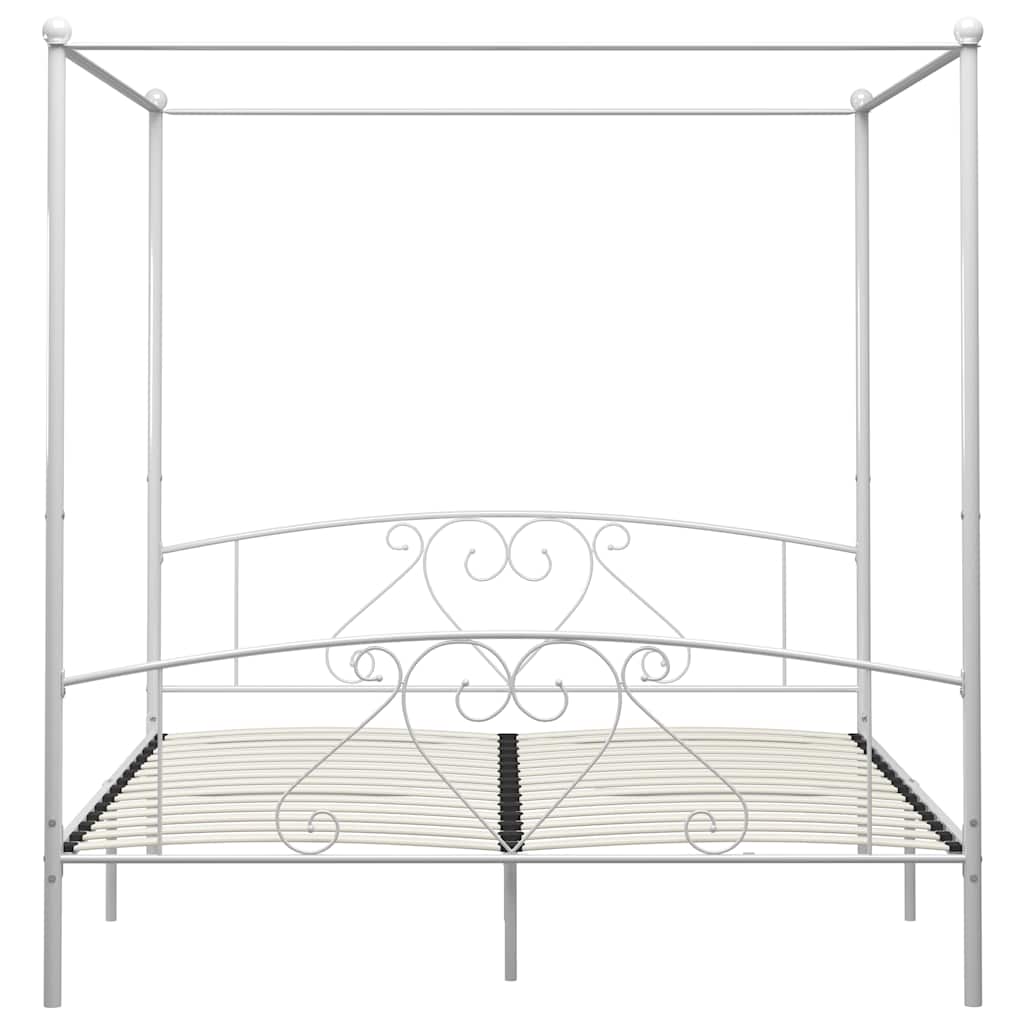 Vidaxl hemelbedframe metaal wit 180x200 cm