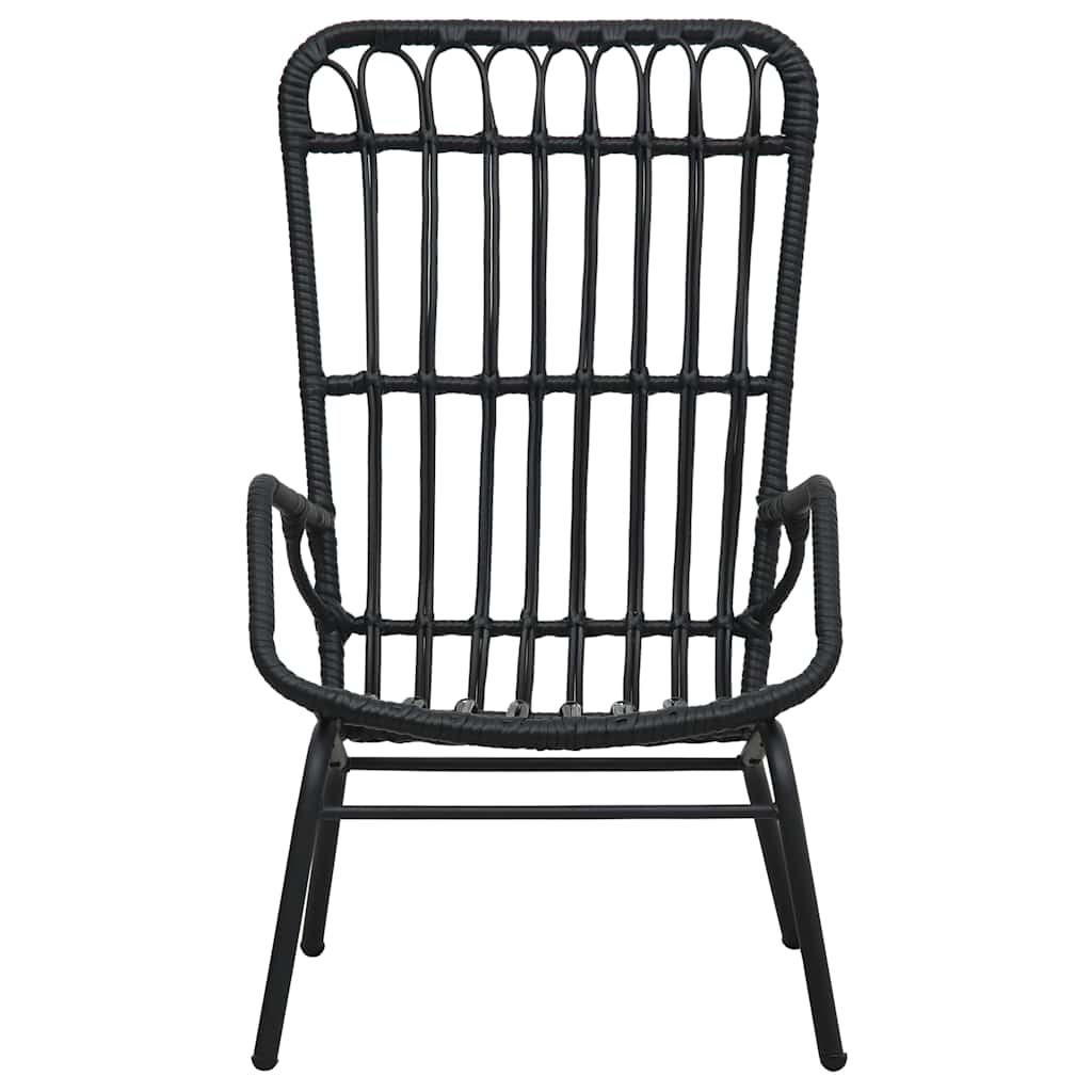 Vidaxl tuinstoel poly rattan zwart
