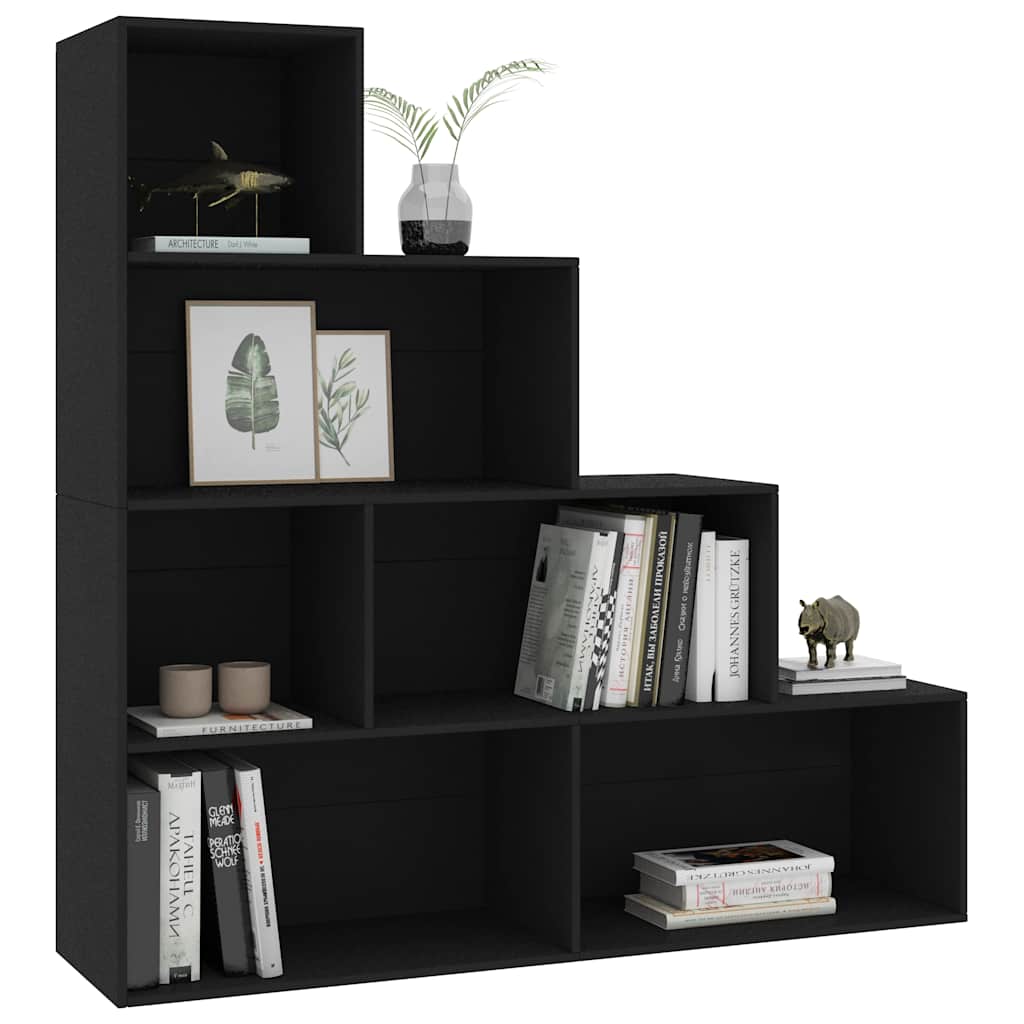 Vidaxl boekenkast kamerscherm 155x24x160 cm bewerkt hout zwart