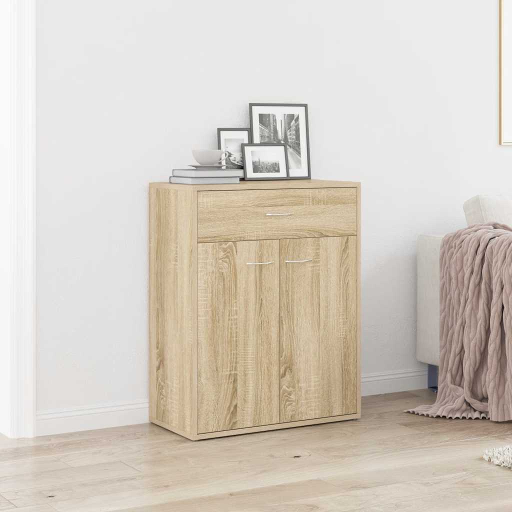 Vidaxl dressoir 60x30x75 cm bewerkt hout sonoma eikenkleurig