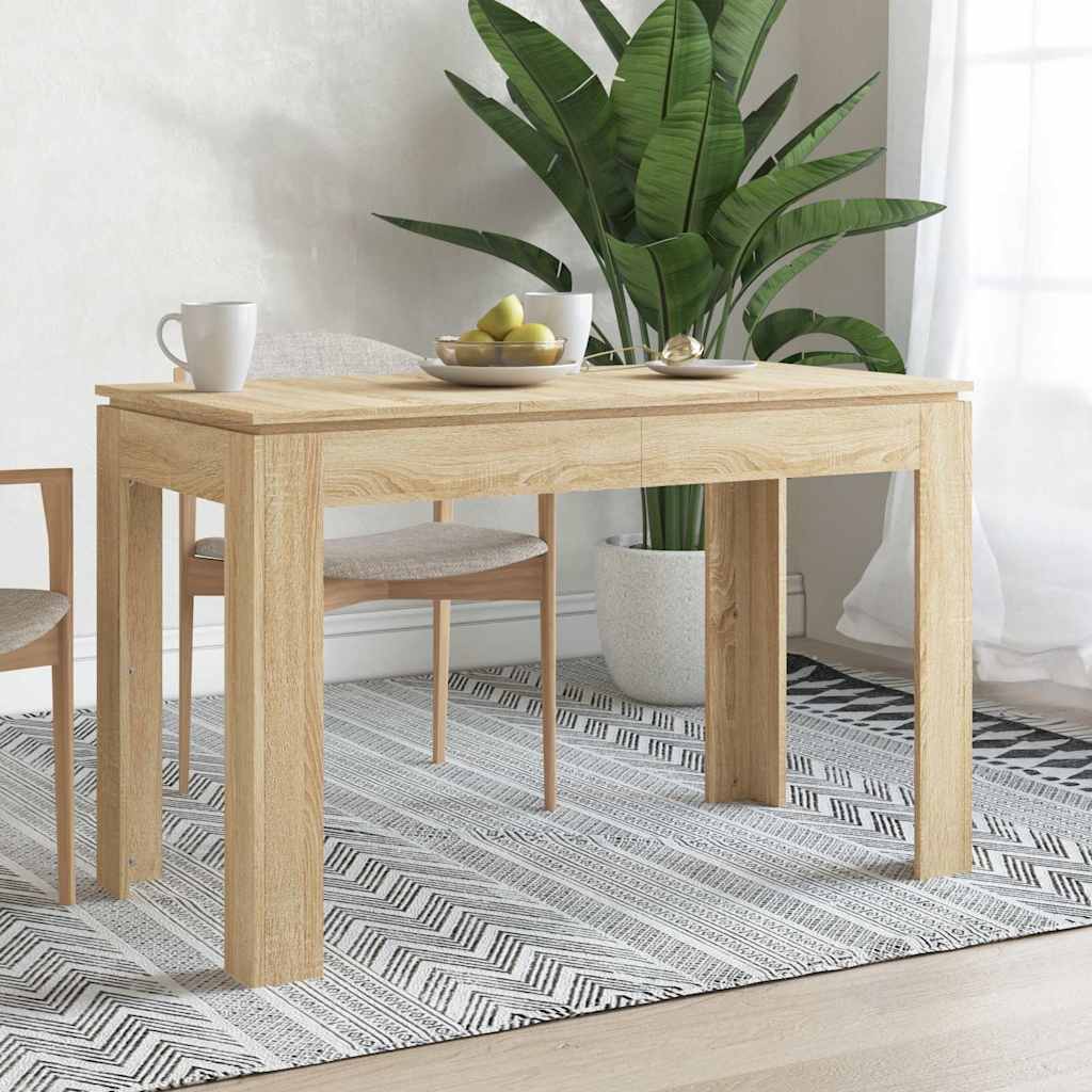 Vidaxl eettafel 120x60x76 cm bewerkt hout sonoma eikenkleurig