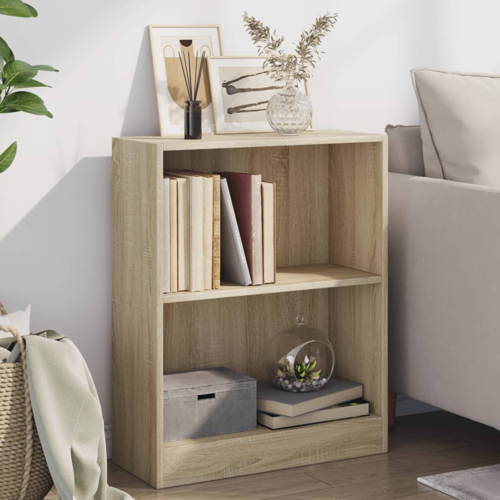 Vidaxl boekenkast 60x24x76 cm bewerkt hout sonoma eikenkleurig