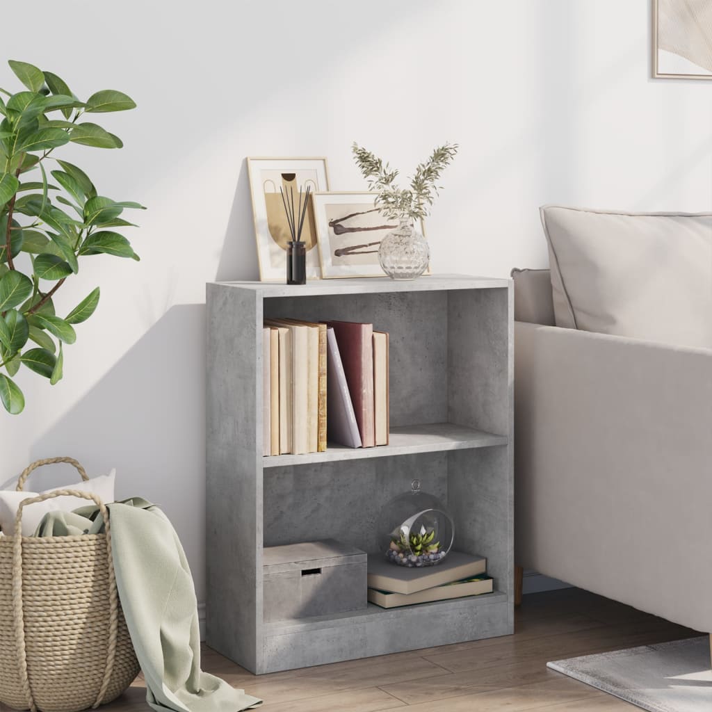 Vidaxl boekenkast 60x24x76 cm bewerkt hout betongrijs