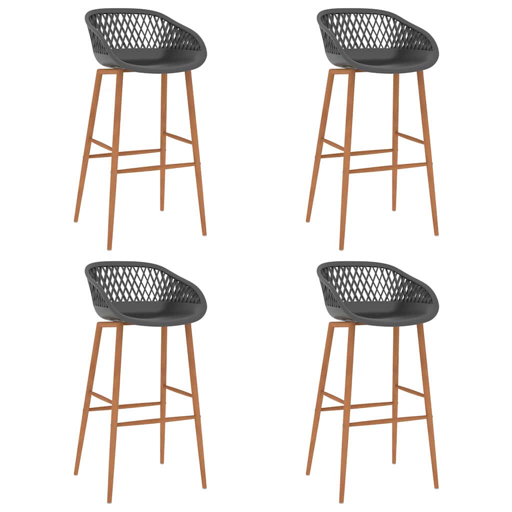 Vidaxl barstoelen 4 st grijs
